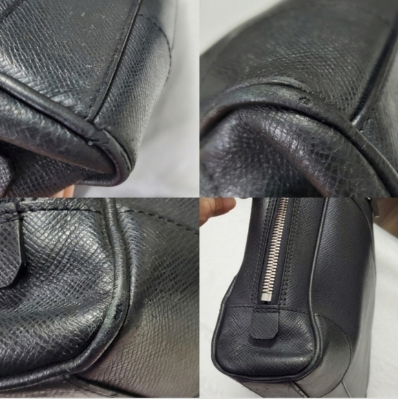 Authentic LOUIS VUITTON Taiga Leather Igor Briefcase - Ardoise Black - Picture 9 of 14